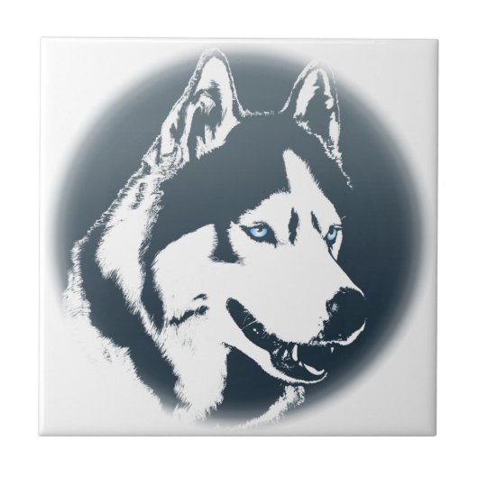 Carreau Husky Dog Art Carrelage en céramique Sled Décor & (Devant)