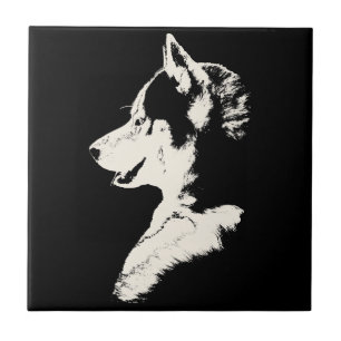 Carreau Husky Dog Art Carrelage en céramique Sled Décor &