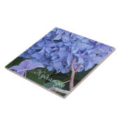 Carreau Hydrangea à Tête Bleue Fleur Florale (Côté)