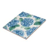 Carreau Hydrangea Bleus Aquarelle Florale Botanique Florai (Côté)