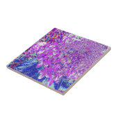 Carreau Hydrangea élégant violet et bleu limelight (Côté)