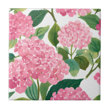 Hydrangea Rose Aquarelle Florale Côtière