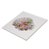 Carreau Hydrangea Rose Pâle Avec Gypsophile (Côté)