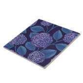 Carreau Hydrangea violet et bleu (Côté)