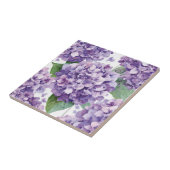 Carreau Hydrangea Violette Fleur Lavande Aquarelle (Côté)