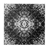 Carreau Hypnotic Abstract Black And White Modern Art (Devant)