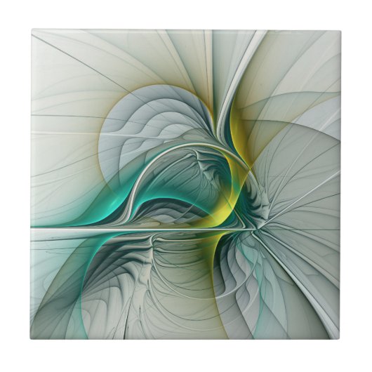 Carreau Hypnotique Abstrait Golden Turquoise Turquoise Fra (Devant)