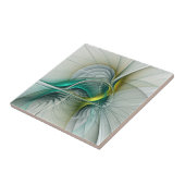 Carreau Hypnotique Abstrait Golden Turquoise Turquoise Fra (Côté)