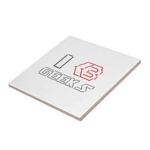 Carreau I Heart Geek ASCII ART