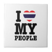 Carreau I Heart (Love) My Thai People (Devant)