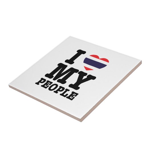 Carreau I Heart (Love) My Thai People (Côté)