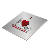 Carreau I Heart Savannah Chat Argent (Côté)