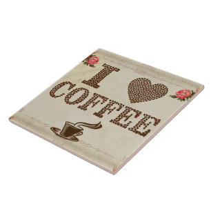 Carreau I Love Coffee Carrelage en céramique