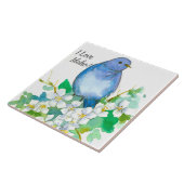 Carreau I Love Idaho Bluebird Syringa Fleur sauvage (Côté)