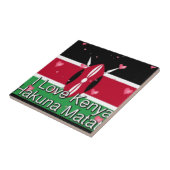 Carreau I Love Kenya et "Hakuna Matata" Art Print (Côté)