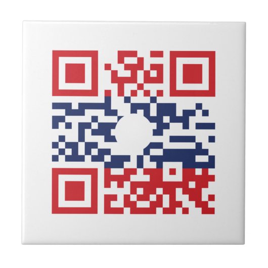 Carreau I Love Laos (Khoy Huk Lao) Drapeau QR Code | Geek (Devant)