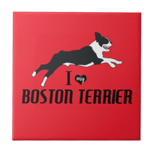 Carreau I Love my Boston Terrier