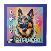 Carreau I love my German Shepherd (Devant)
