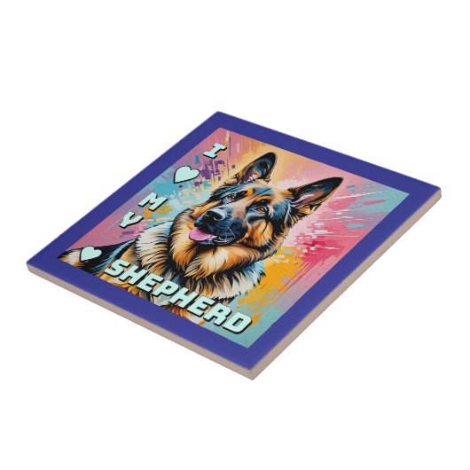 Carreau I love my German Shepherd (Côté)