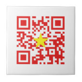 Carreau I Love Vietnam (Tôi Yêu Viêt Nam) Drapeau QR Code (Devant)