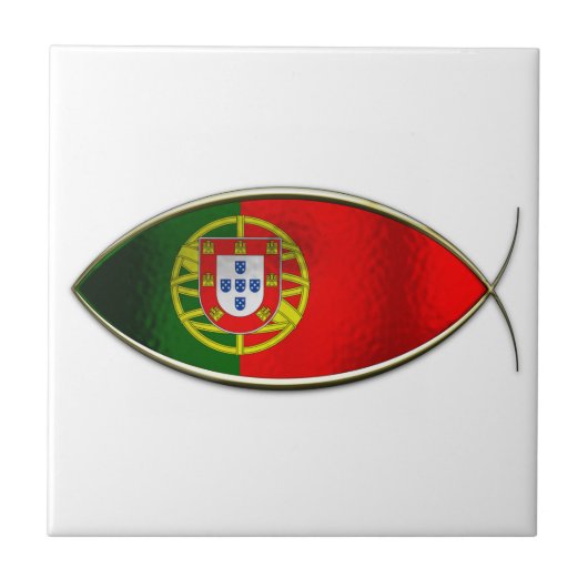 Carreau Ichthus - drapeau portugais (Devant)