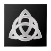 Carreau Icône d'argent du noeud Celte (Devant)