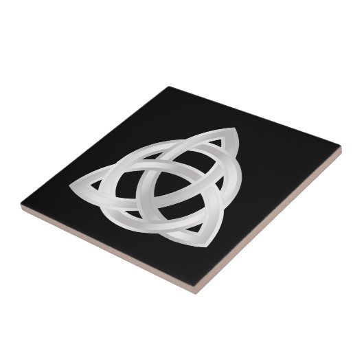 Carreau Icône d'argent du noeud Celte (Côté)