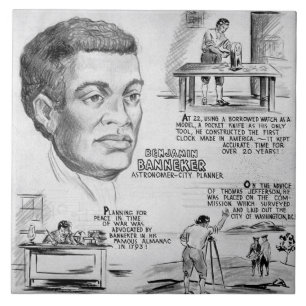 Carreau Icône de l'histoire noire : Benjamin Banneker, Sci
