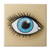 Carreau Icône Oeil bleu (Devant)