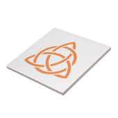 Carreau Icône orange de noeud Celte (Côté)