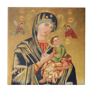 Carreau Icône orthodoxe russe - Vierge Marie et bébé Jésus
