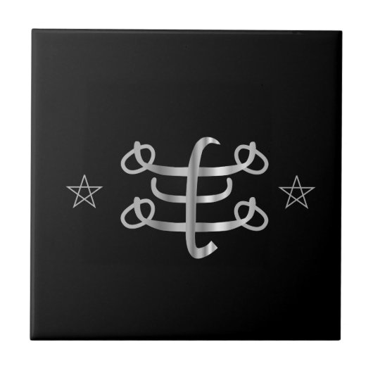 Carreau Icône religieuse de Bahai de symbole de Ringstone (Devant)