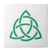 Carreau Icône verte de noeud Celte original (Devant)