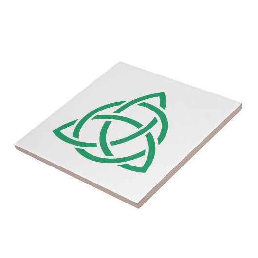 Carreau Icône verte de noeud Celte original (Côté)