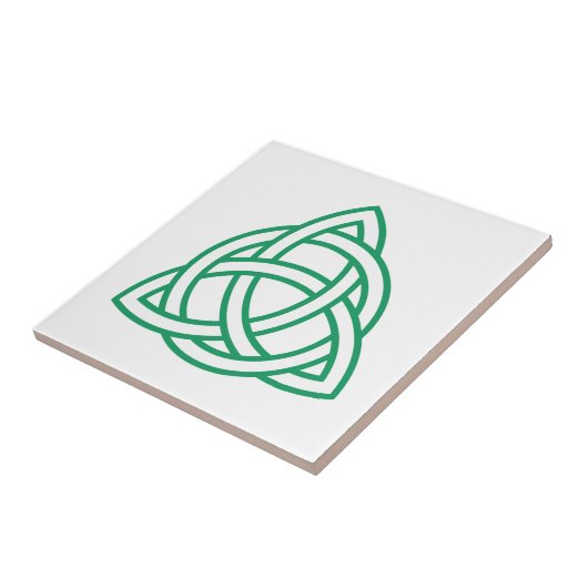 Carreau Icône verte de noeud Celte original (Côté)