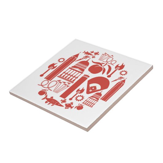 Carreau Icônes d'Atlanta la Géorgie (Côté)