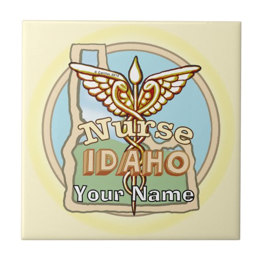Carreau Idaho Nurse Caduceus Tile (Devant)