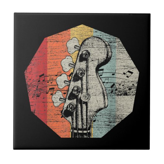 Carreau Idée Cadeau Pour Bass-guitariste - Bass Guitar (Devant)