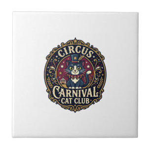 Carreau Idée cadeau pour papa de chat de carnaval du cirqu