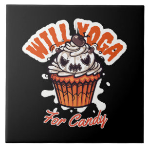 Carreau Idée de Cupcake Halloween pour le Yoga des Mamans