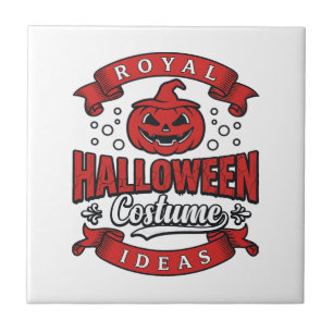 Carreau Idées de costumes d'Halloween vintage Vector Desig