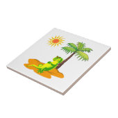 Carreau Iguane dans le désert (Côté)