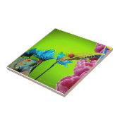 Carreau Iguane et grenouille (Côté)