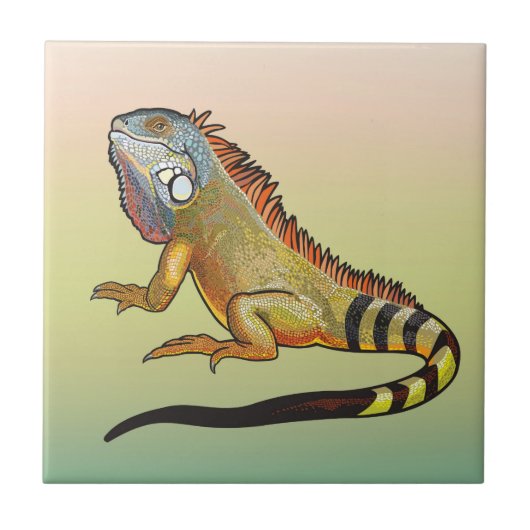 Carreau iguane vert (Devant)