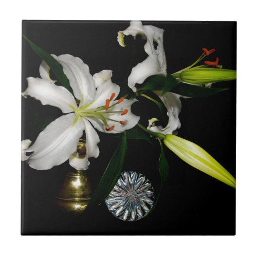 Carreau Iirsh Design - Collection de laiton et de fleurs (Devant)