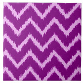 Carreau Ikat Chevrons - Améthyste violet et orchidée légèr (Devant)