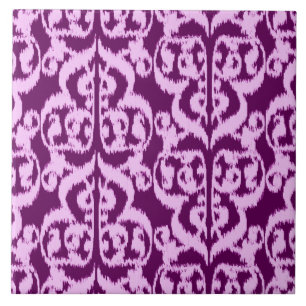 Carreau Ikat Moorish Damask - violet et orchidée