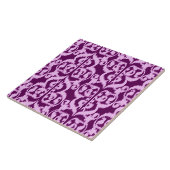 Carreau Ikat Moorish Damask - violet et orchidée (Côté)