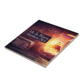 Carreau Il Est Ressuscité Trois Croix Tombeau Vide Pâques (Côté)