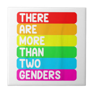 Carreau Il y a plus de deux sexes dans la fla arc-en-ciel